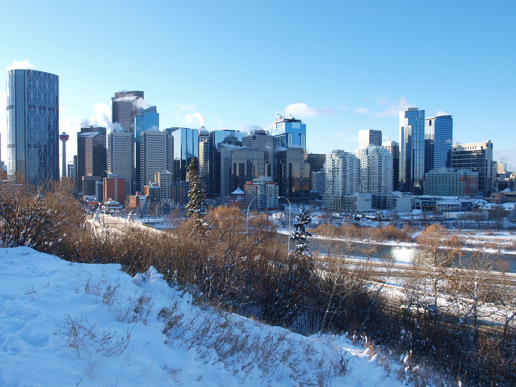 Downtown Calgary in winter